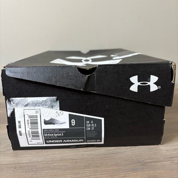 New Under Armour Unisex Kick Sprint 3 Track Spikes- Black Grey Size 9 - Picture 3 of 7
